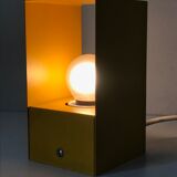 Vintage yellow metal modernist lamp or applique 60