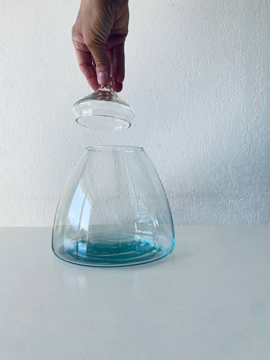 Large glass bottle, apothecary candy box