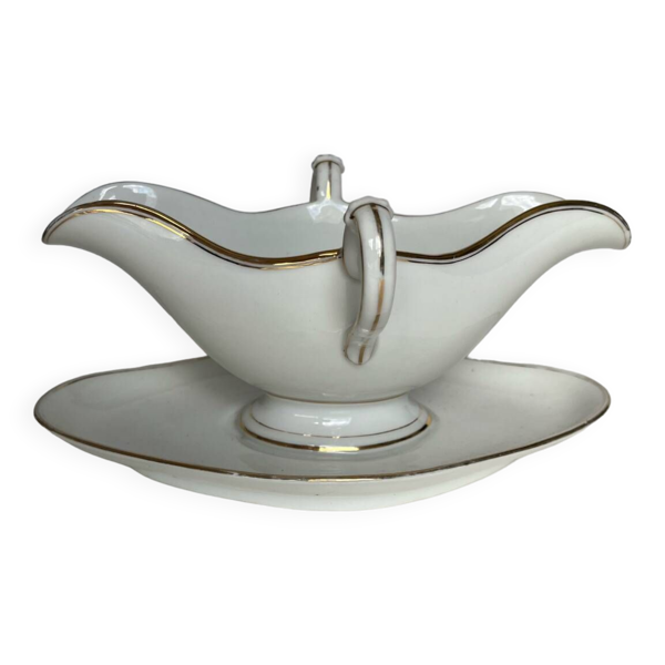 Saucière ancienne en porcelaine de Paris