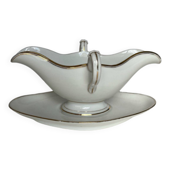 Antique Paris porcelain gravy boat