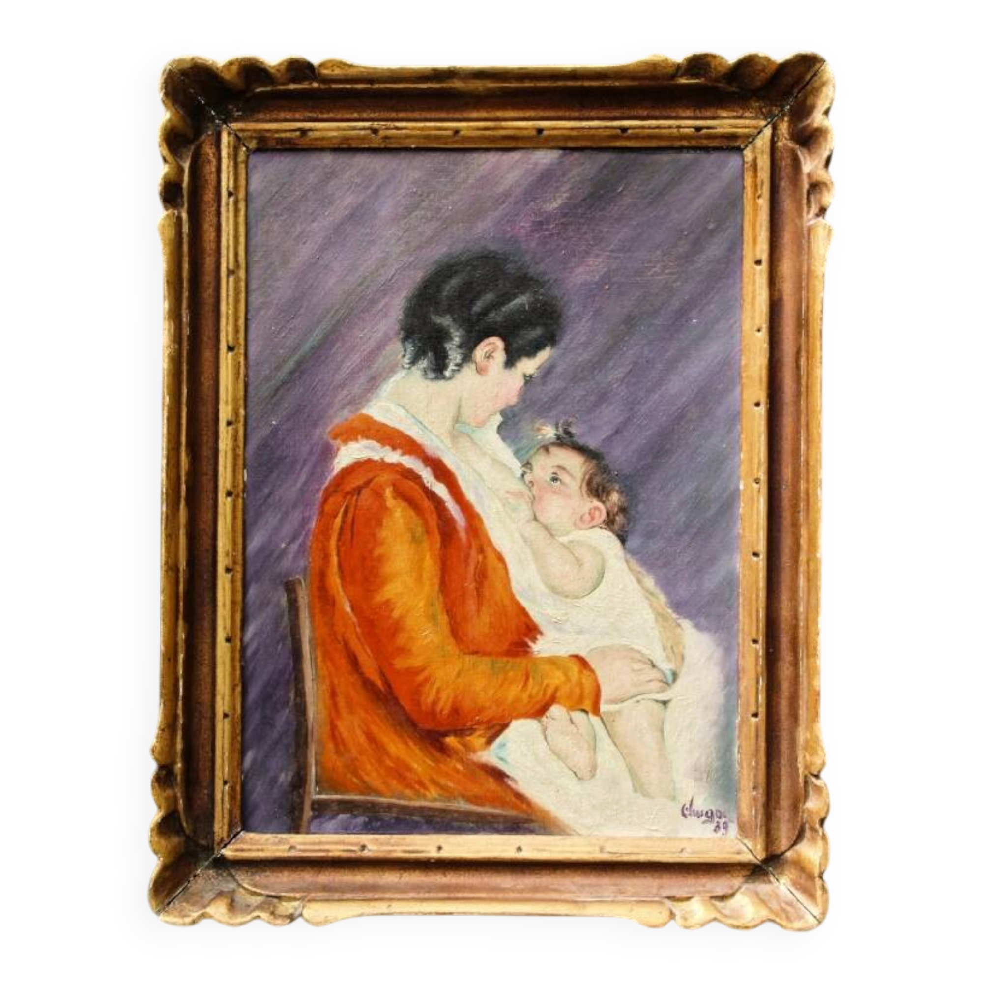 “Louise breastfeeding her child", after Mary Cassatt, 1939