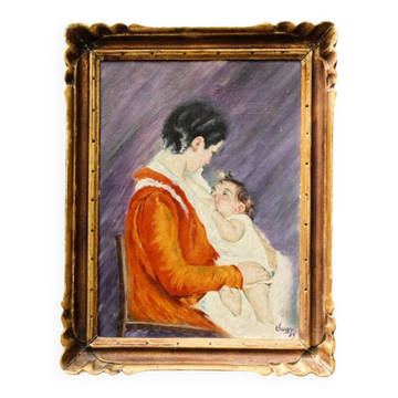 “Louise allaitant son enfant", d'après Mary Cassatt, 1939