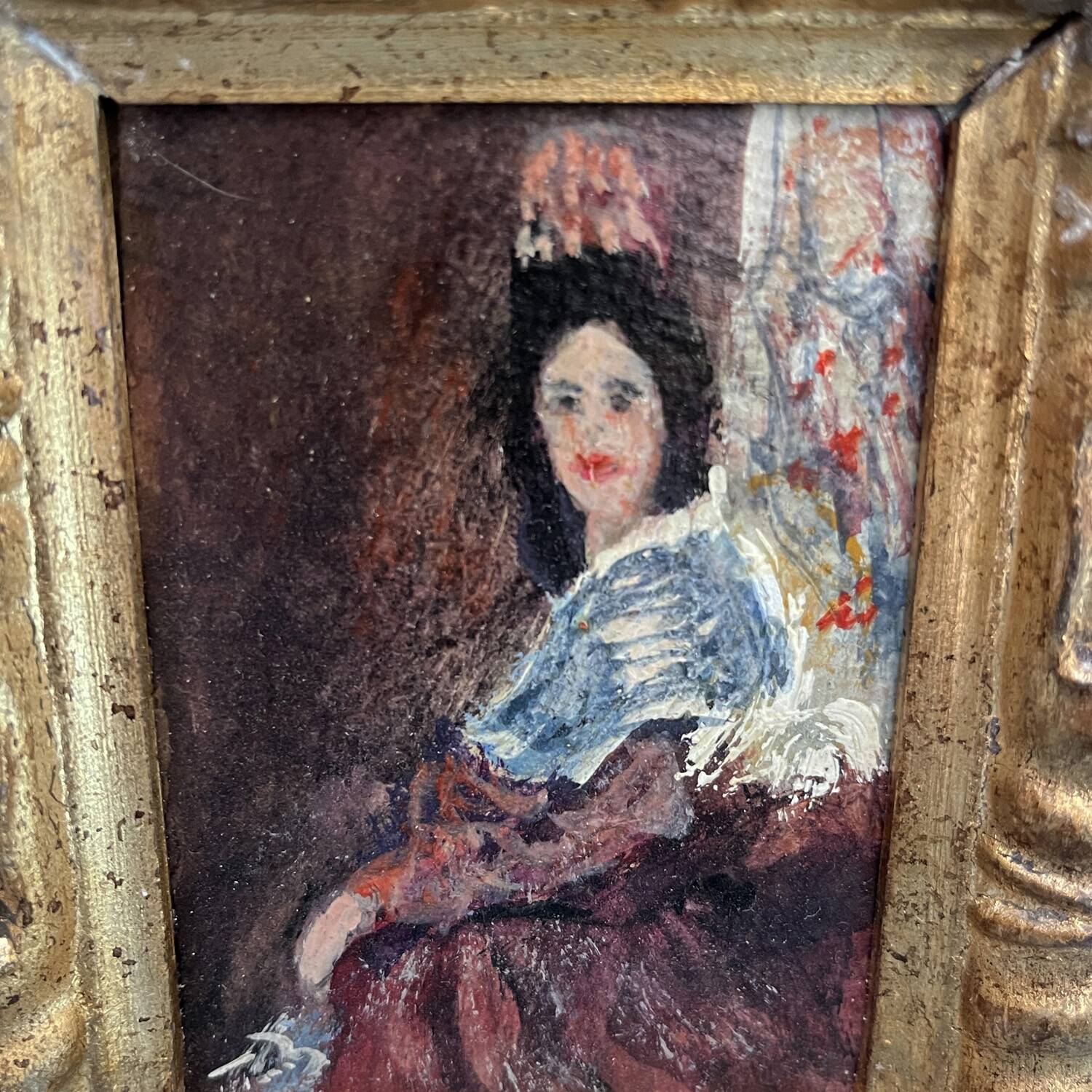 Table from the early 20th century "The Spanish Woman" signed JJB