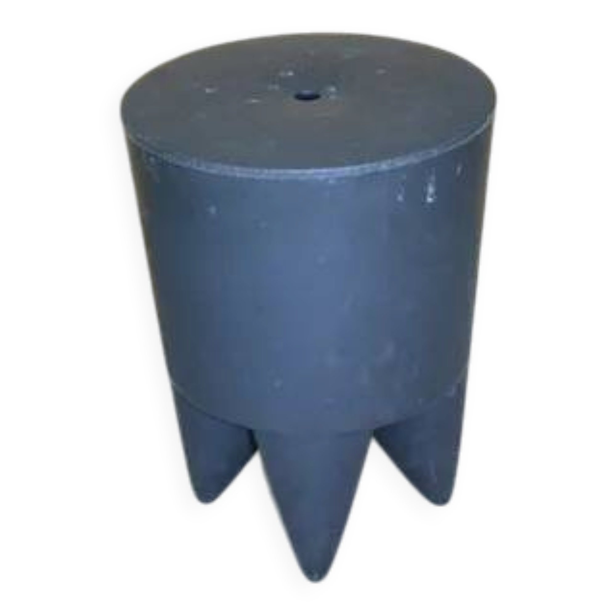 Stool or black Ubu bedside table by Philippe Starck vintage 1990s dent