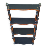 Blackened wooden wall shelf