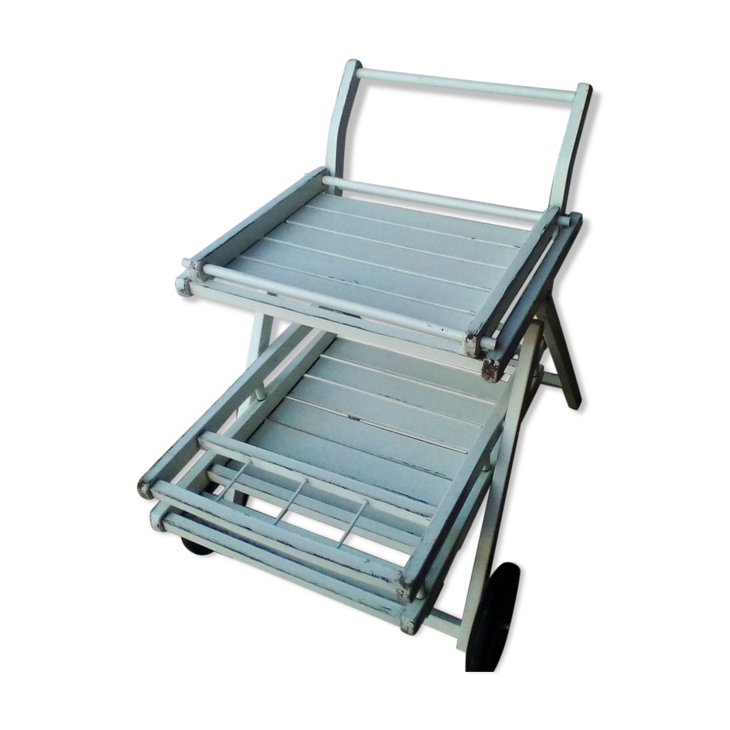 70s wooden folding dessert