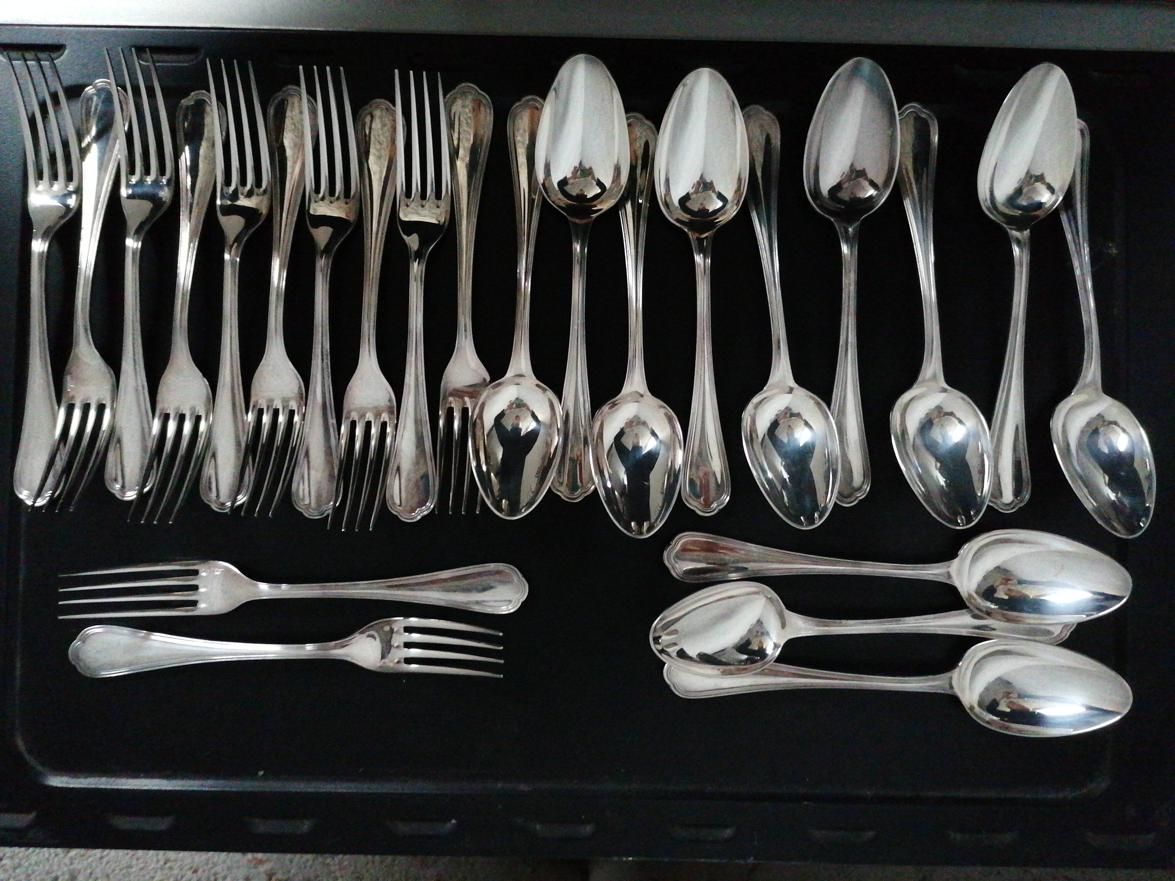 Christofle 12 spoons & 12 forks