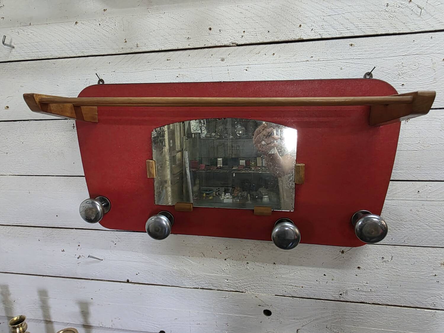 Vintage wall coat rack from the 60s