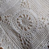 Antique handmade crochet bedspread