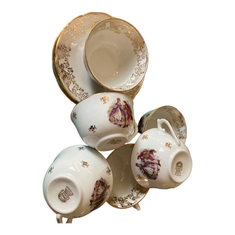 Tasses à thé ou café porcelaine de Limoges ancienne