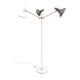 Stilnovo design floor lamp three arms years 50 in alluminium marble, rarest