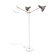 Stilnovo design floor lamp three arms years 50 in alluminium marble, rarest