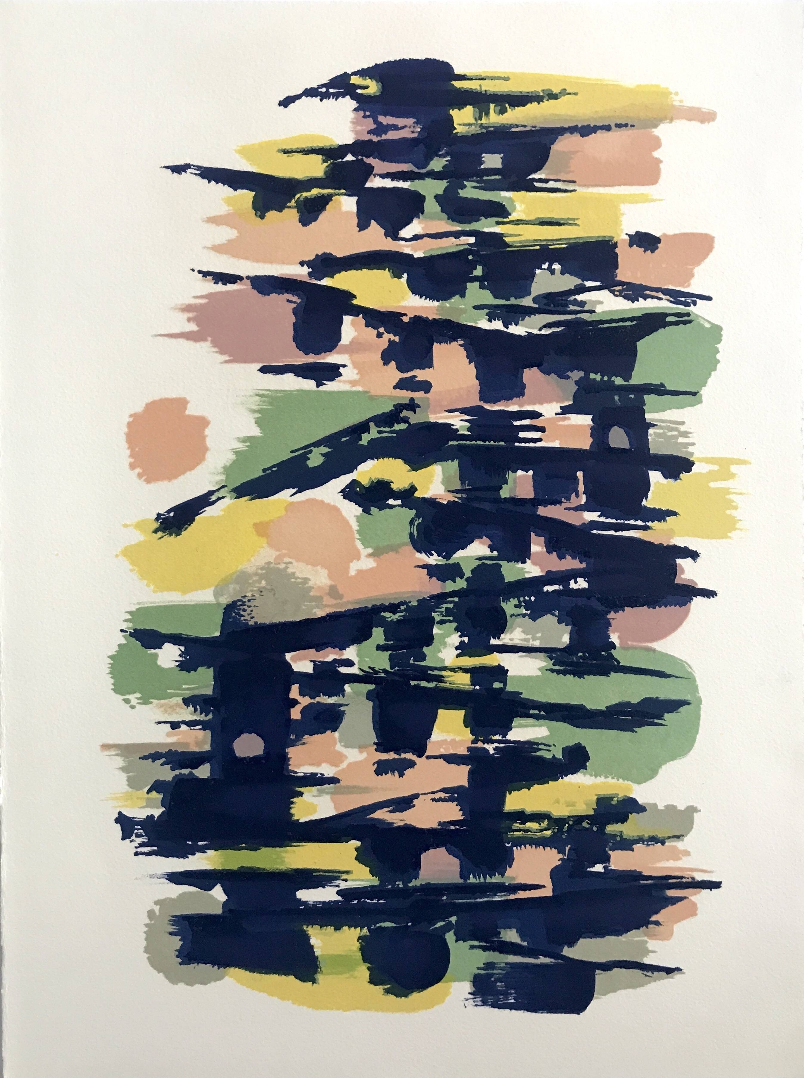 Alfred MANESSIER, The Bridges of Paris, 1978. Original lithograph