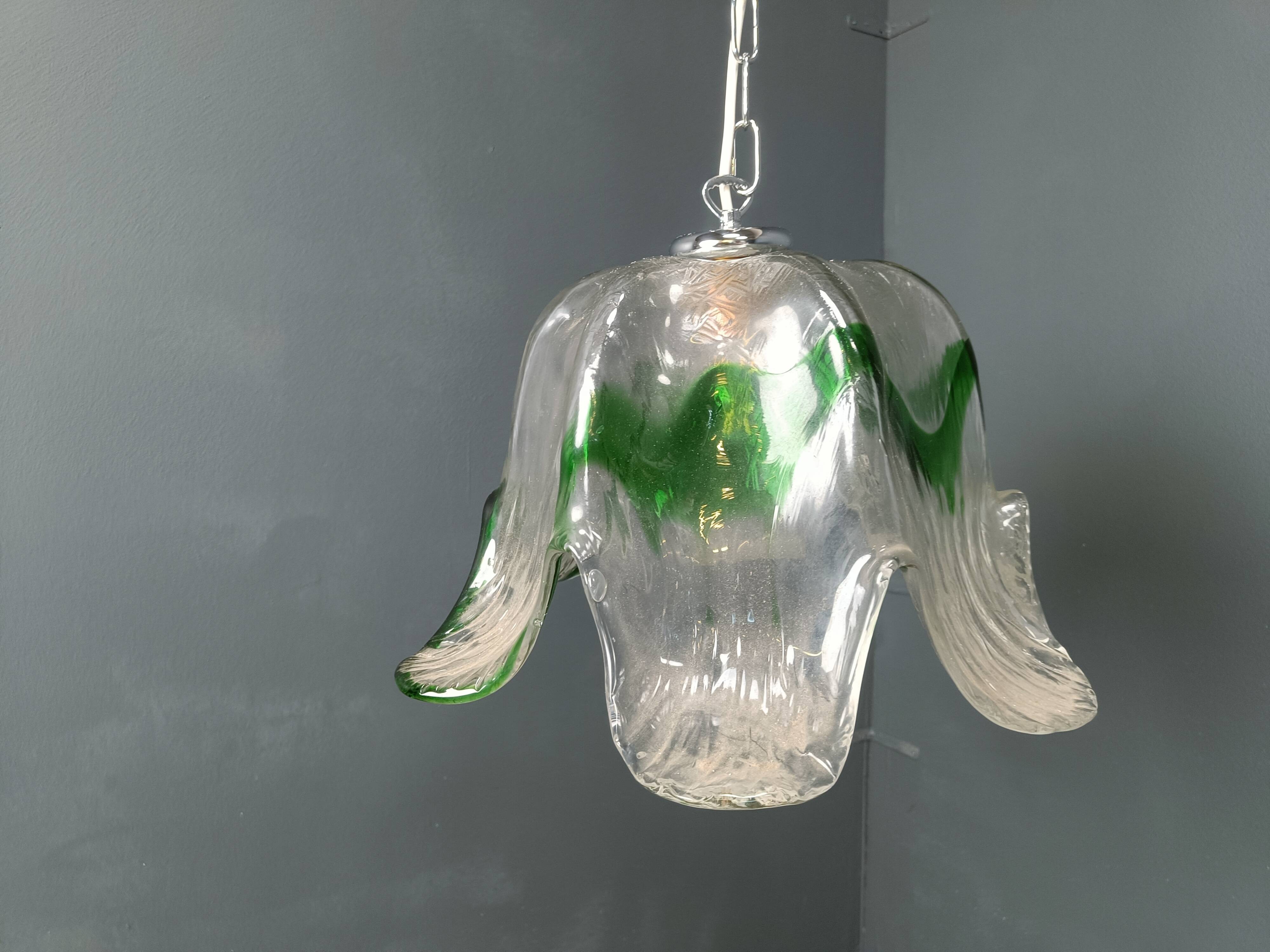 Suspension en verre de Murano, pour Mazzega, années 1960