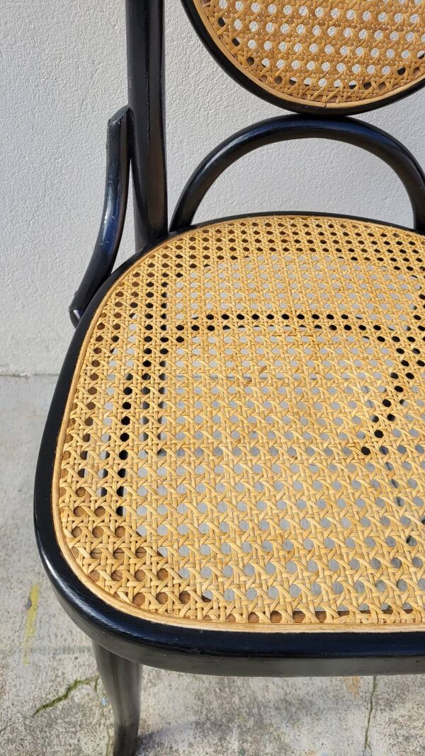 Chaise de bistrot Thonet cannage et bois courbé- 1900s