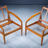 Model 121 Paper Knife Easy Chairs and Sofa by Kai Kristiansen for Magnus Olesen, 1960s, Set of 3