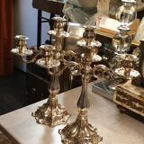 Pair of silver candlesticks 800