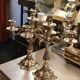 Pair of silver candlesticks 800