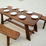 Rustic table and benches 60/70
