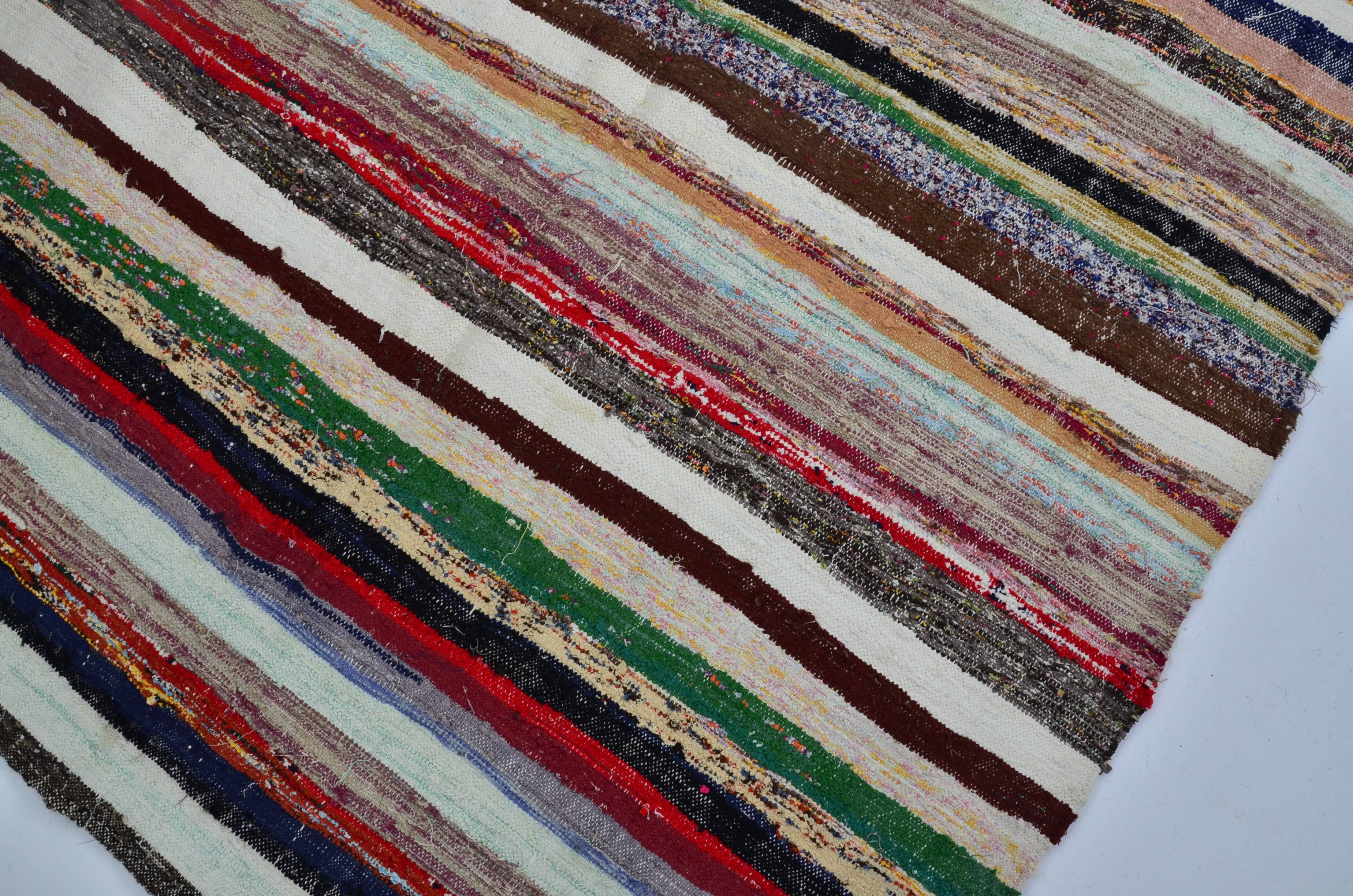Colorful Vintage Turkish Kilim rug  Sku 3055