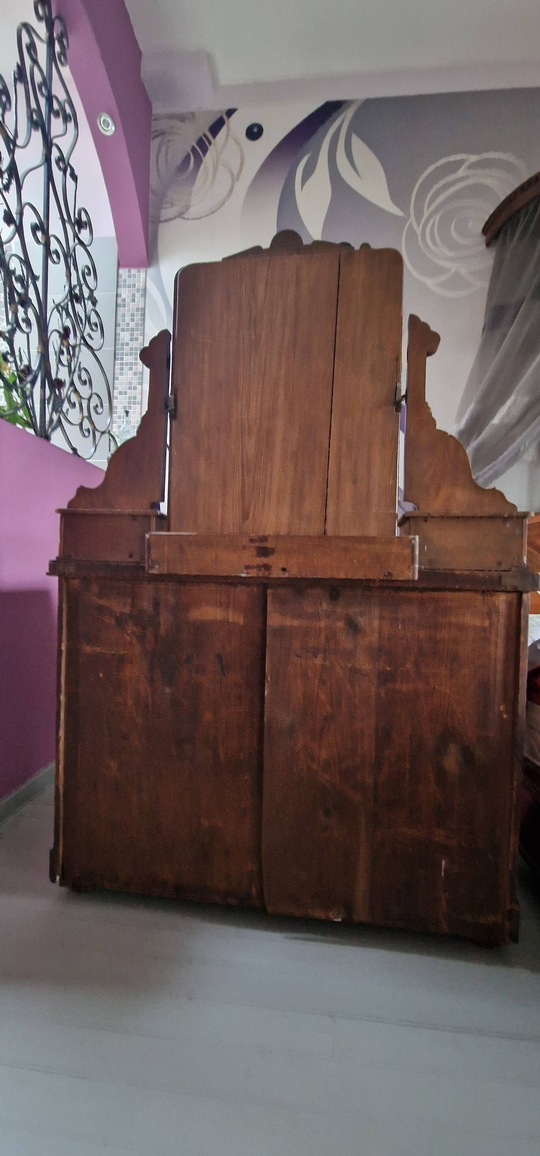 Commode anglaise avec miroir, XIXème s.
