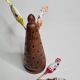 Lollipop display, industrial decor, in old turned wood, 22 cm