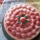 Vintage dessert plate in glazed ceramic with strawberry design, 1950s-1970s.