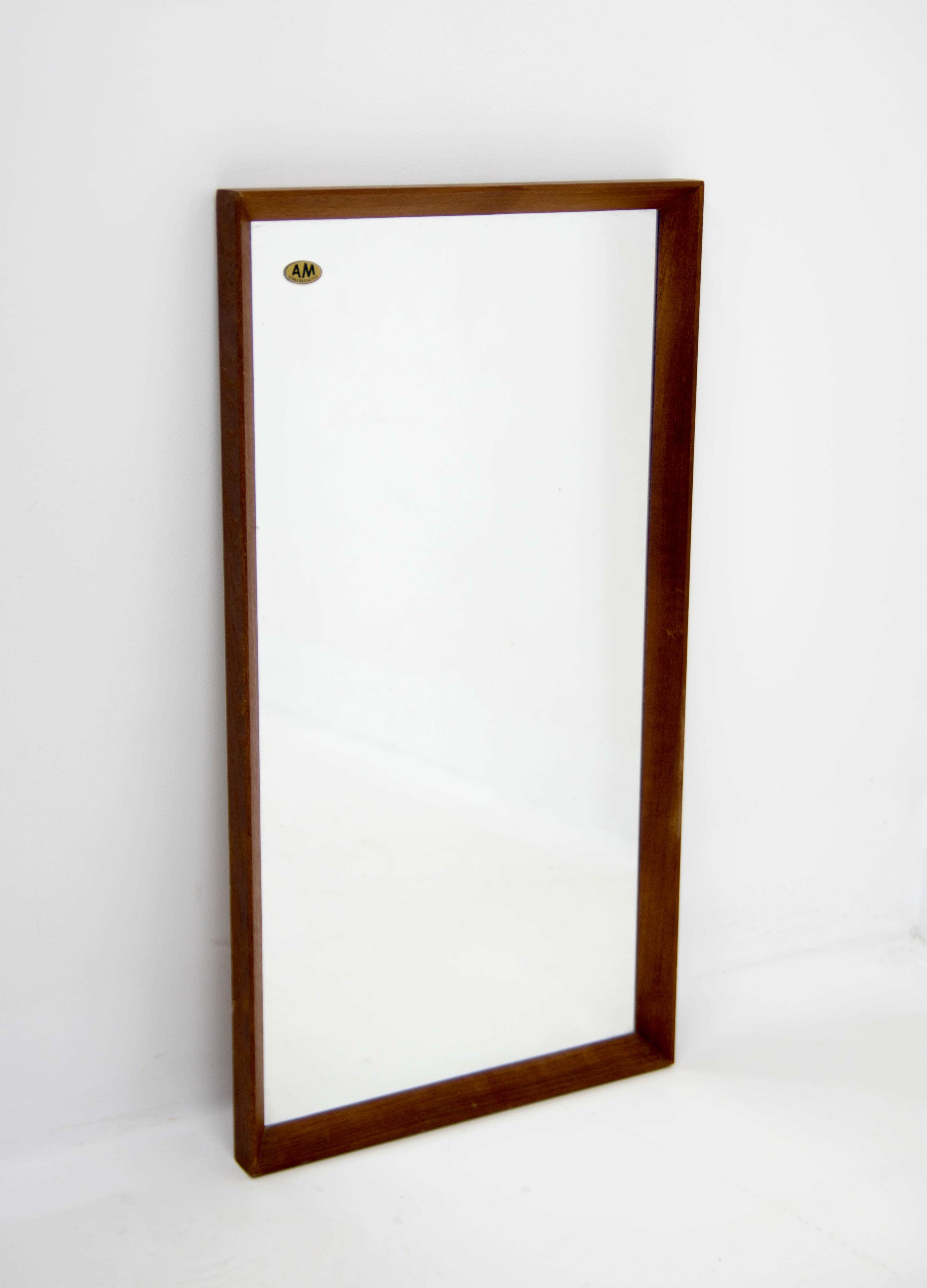 Wall mirror in teak frame, denmark, 1970