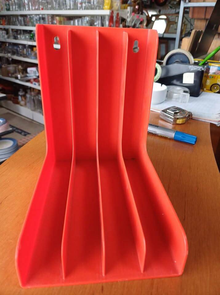 Orange vinyl rack