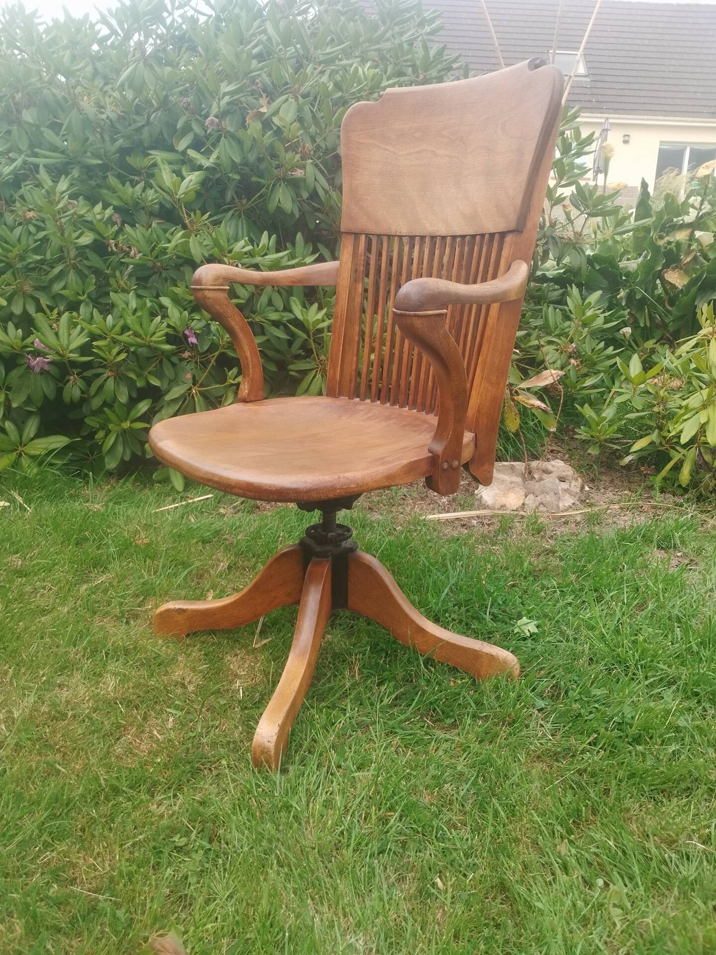 Fauteuil de bureau américain ancien vintage