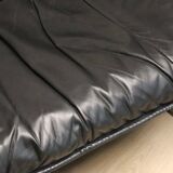 Vintage armchair by Johan Bertil Häggström for Ikéa in leather and chrome metal, 1970s