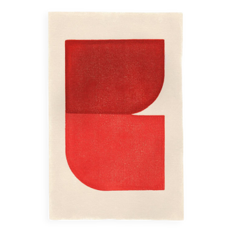 painting on paper - B243 - abstract painting signed Eawy