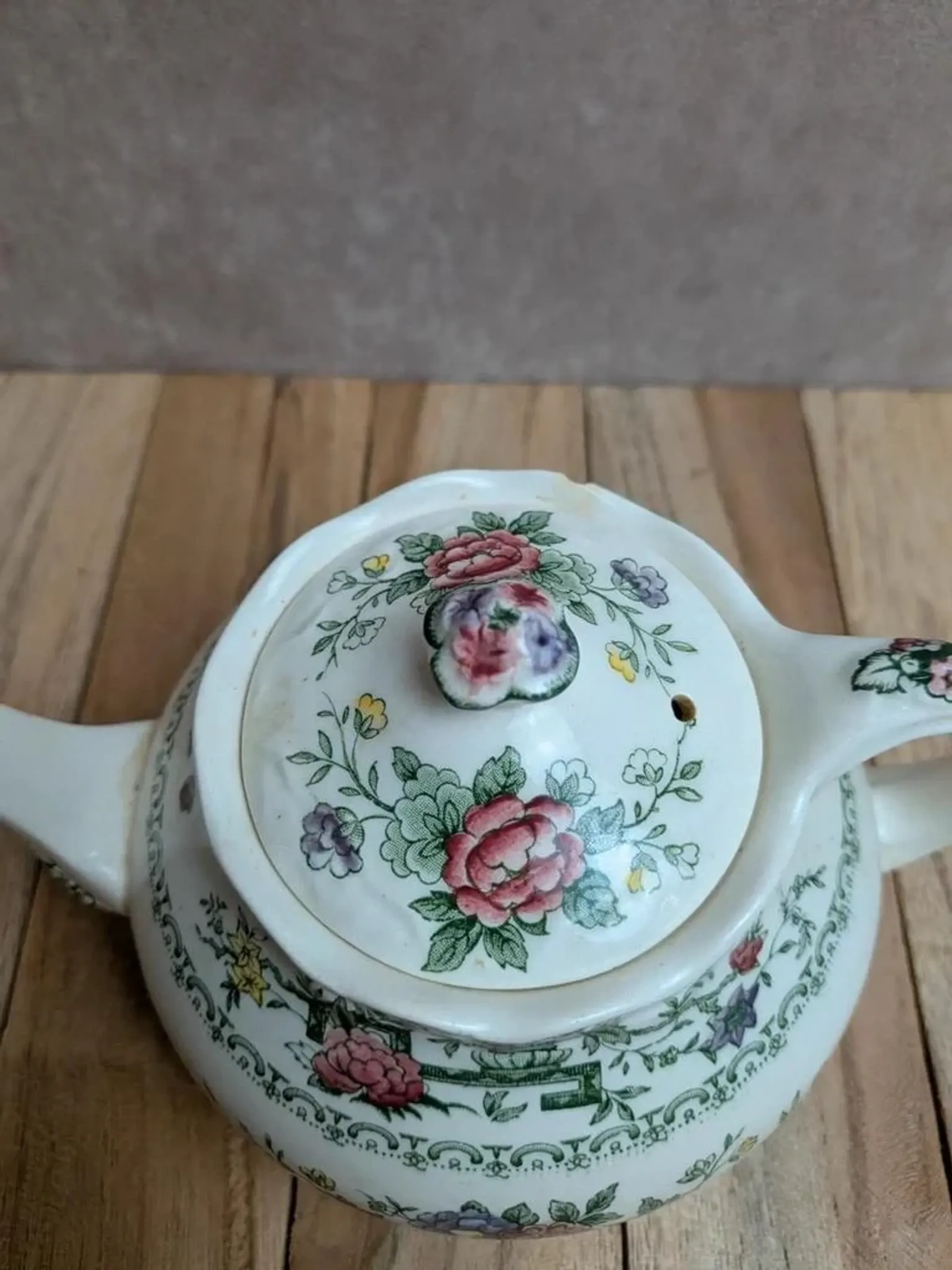 Vintage teapot and milk jug set Crown Ducal Chinese Garden – England