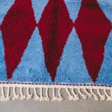 Traditional handwoven Berber rug, size 100 x 200 cm