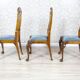 Vintage English Walnut Chairs, 1920s, Set of 3