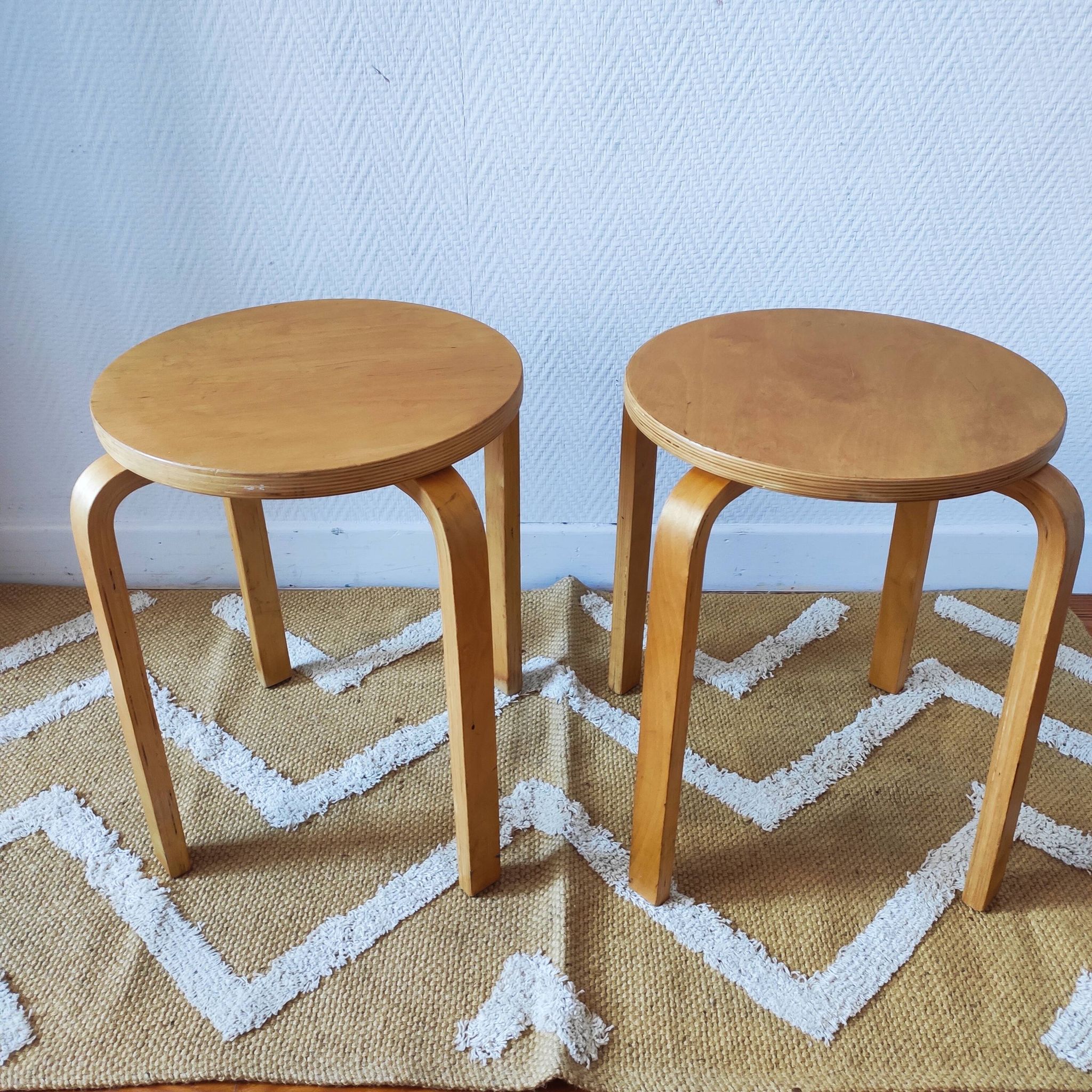 Paire de tabourets IKEA Frosta, 1990