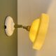 Vintage yellow opaline lampshade wall lamp