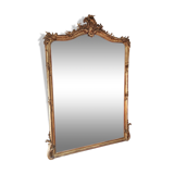 Large gilded mirror louis XV rockery  142x99cm