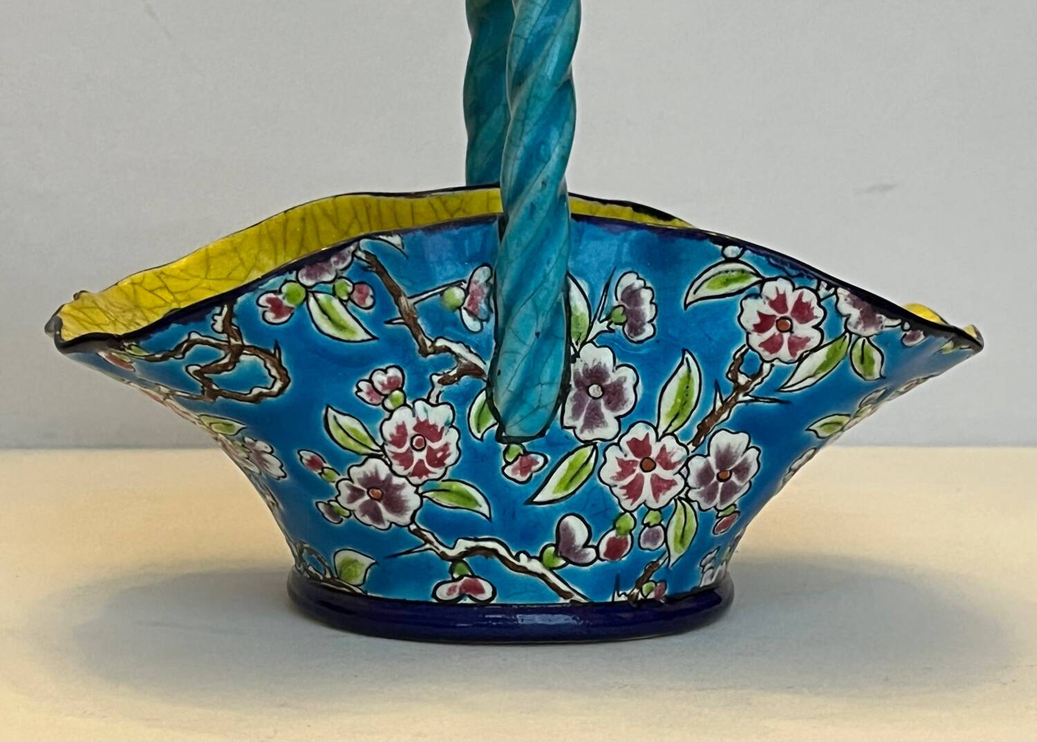 Longwy enamel basket