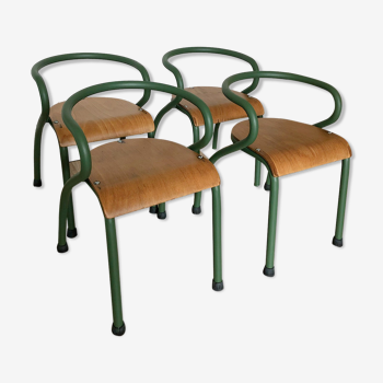 Nursery school chairs by Jacques Hitier, 50s