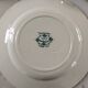 6 flat plates Anémone from St Amand in gray green color