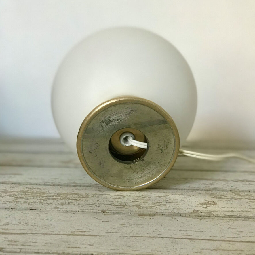 Opal globe table lamp