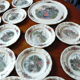 Dish and 12 plates Loux Obernai Sarreguemines Faience ancienne - Dessert service