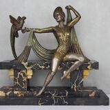 Art Deco bronze sculpture signed H. Molins