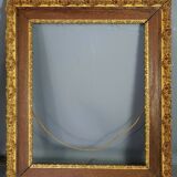Old frame gilded stucco wood 65,5x55,5 cm, foliage 51x41 cm SB