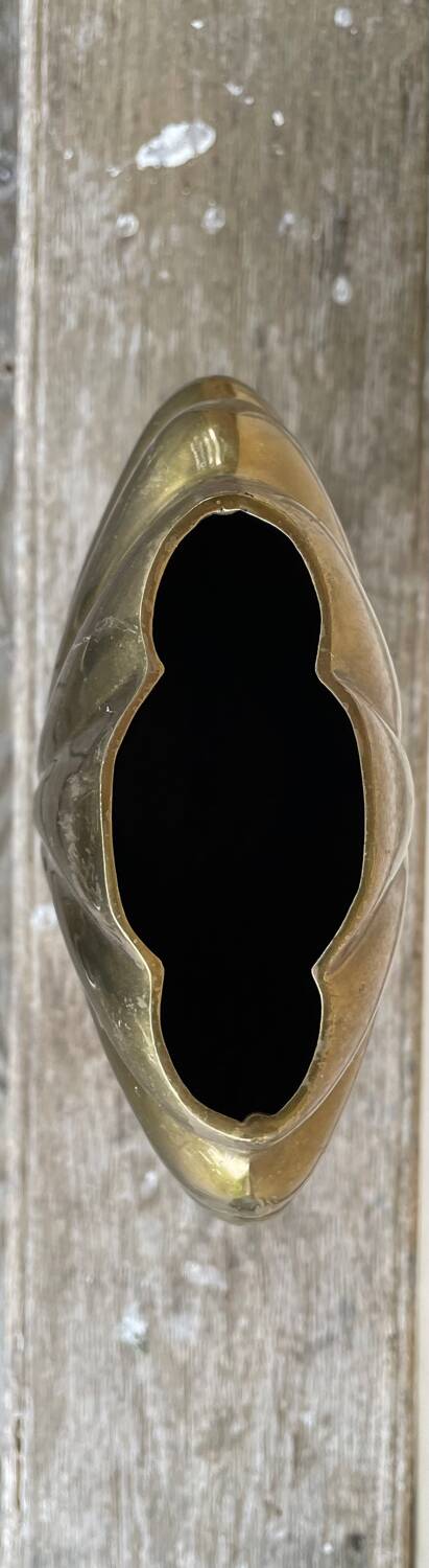 "Coquille" metal vase by macr, made in Italy, 1960s.