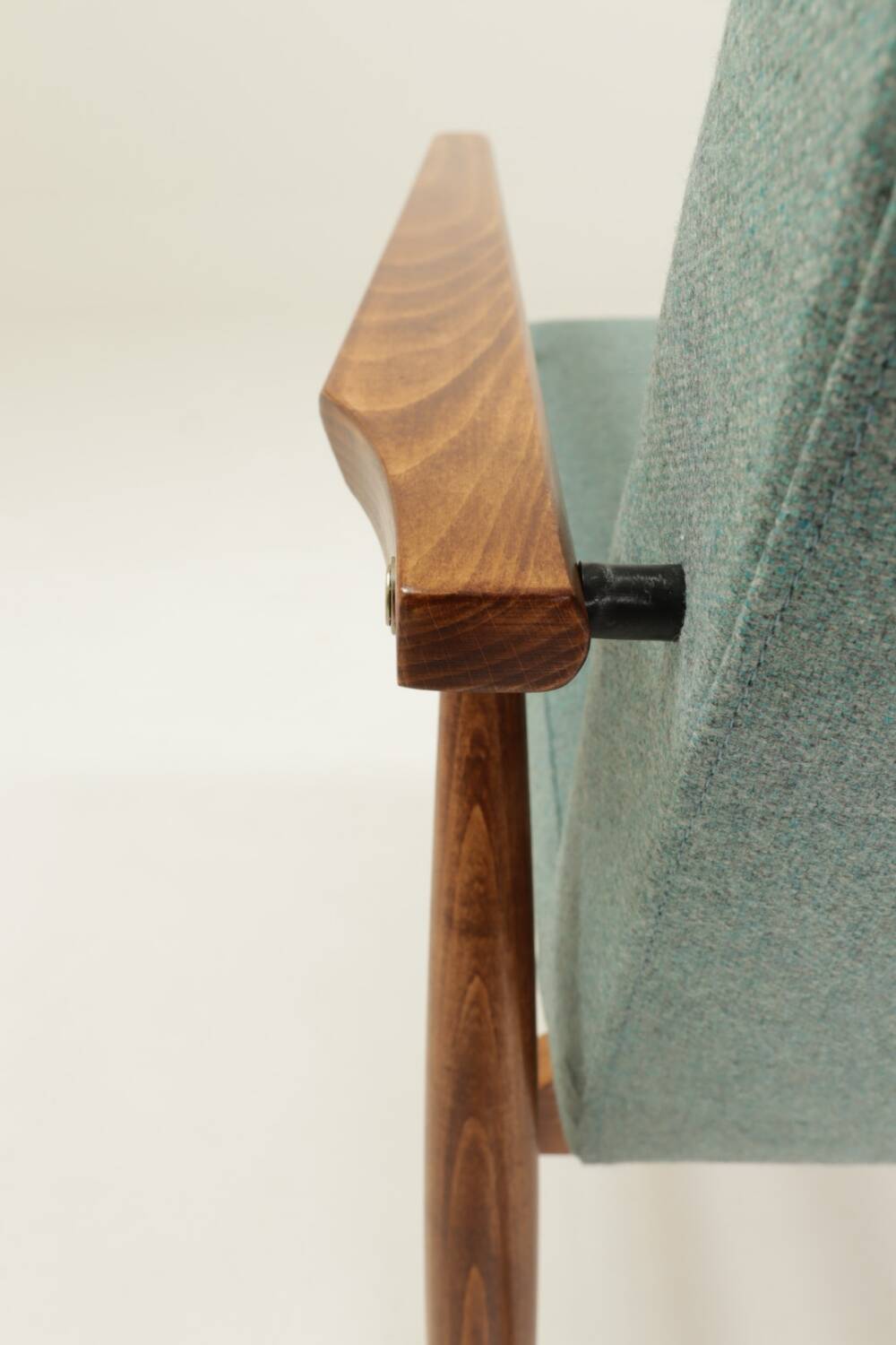 Vintage eucalyptus green armchair, modern design