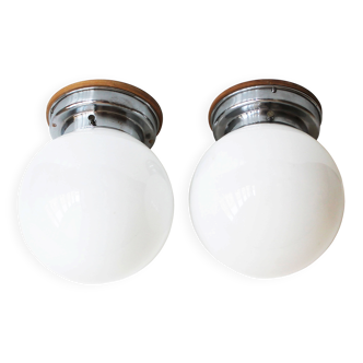 Paire de luminaires modernes des années 1930 pour plafond ou mur