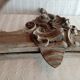 Old wood decoration, pediment, shell