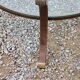 Round coffee table Perre Vandel Villa d'Este double tops in glass base gold metal